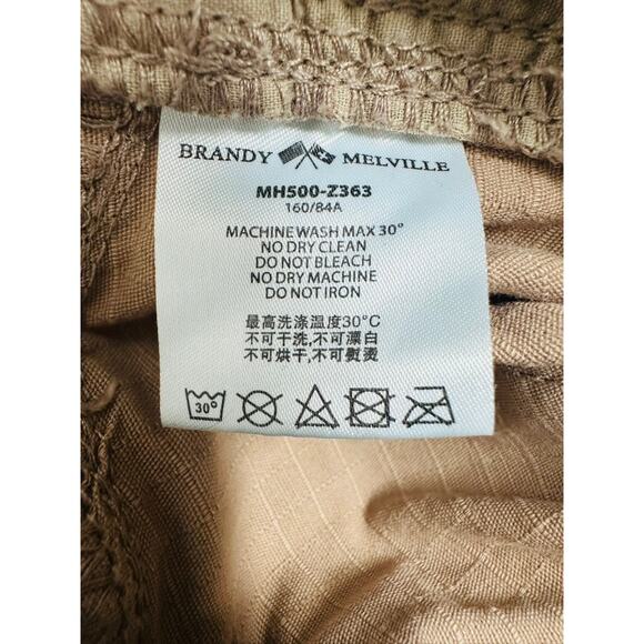 Brandy Melville Kim Cargo Pants Tan - Picture 6 of 9